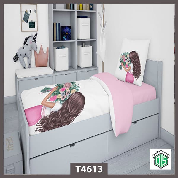 روتختی طرح دختر و گل کد T4613