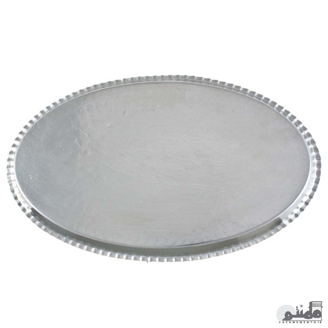 سینی مسی بیضی نقره ای سایز 6 دهنه 34 — تصویر ۳
