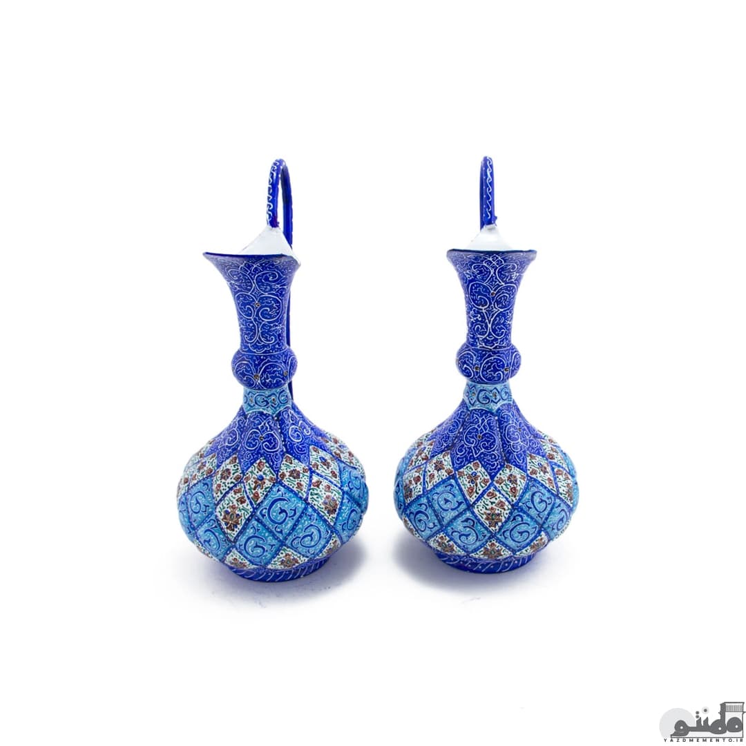 پارچ مسی میناکاری ارتفاع 19 سانتیمتر — تصویر ۴