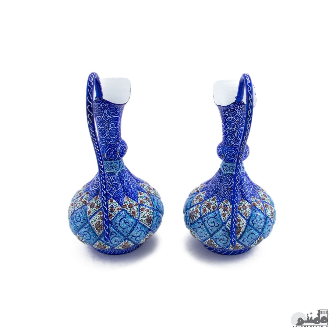 پارچ مسی میناکاری ارتفاع 19 سانتیمتر — تصویر ۵