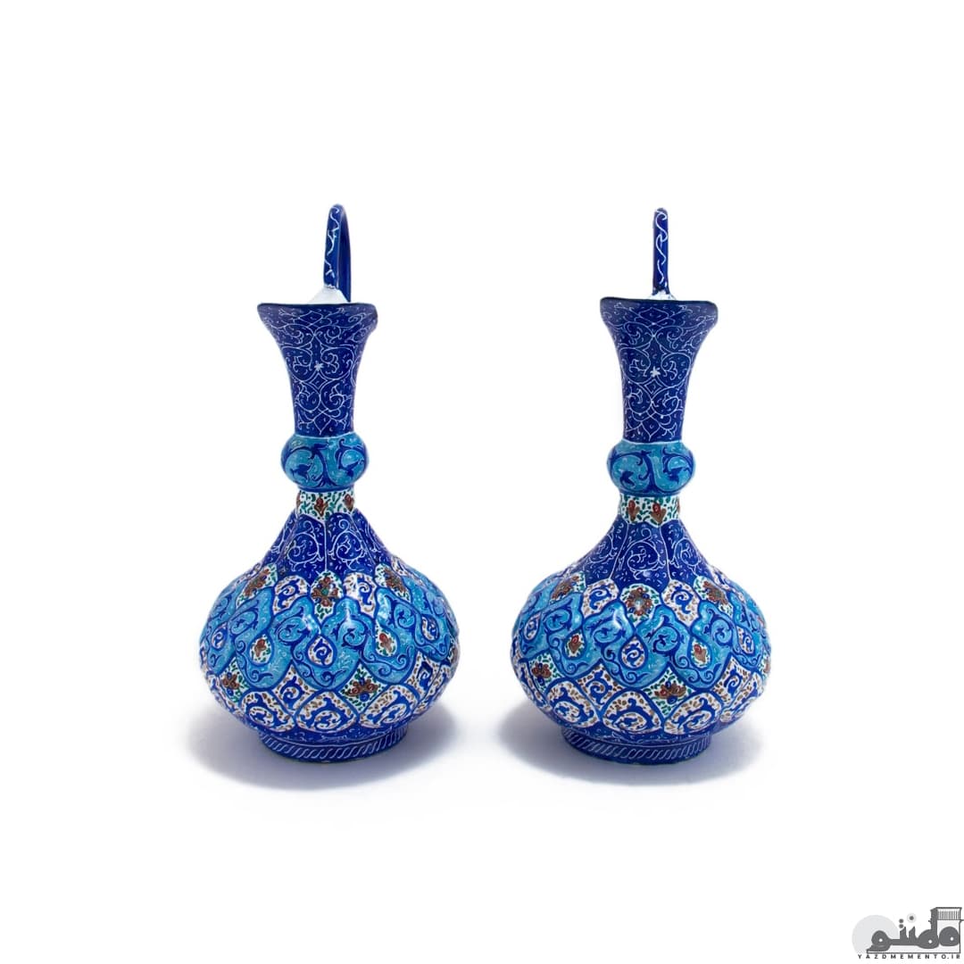 پارچ مسی میناکاری ارتفاع 19 سانتیمتر — تصویر ۲