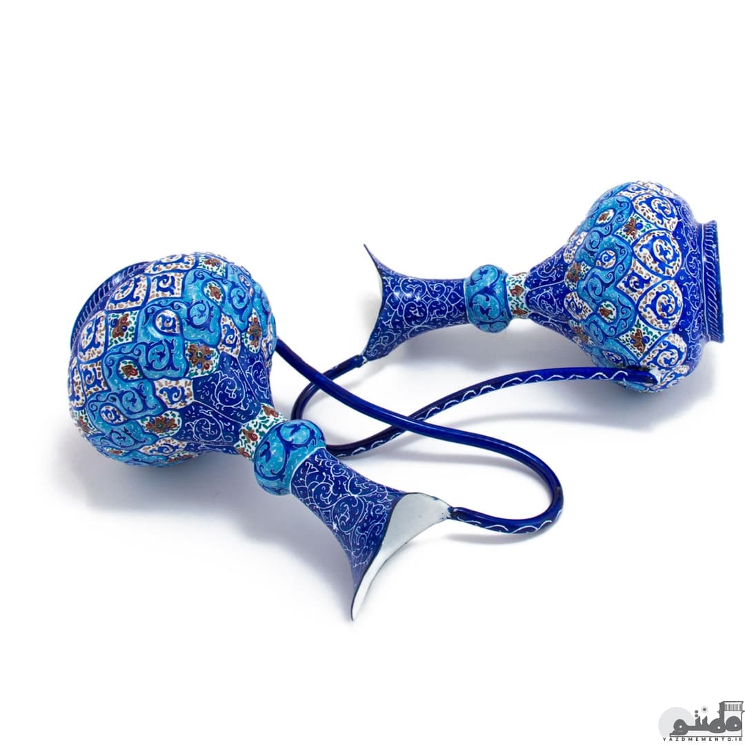 پارچ مسی میناکاری ارتفاع 19 سانتیمتر — تصویر ۳