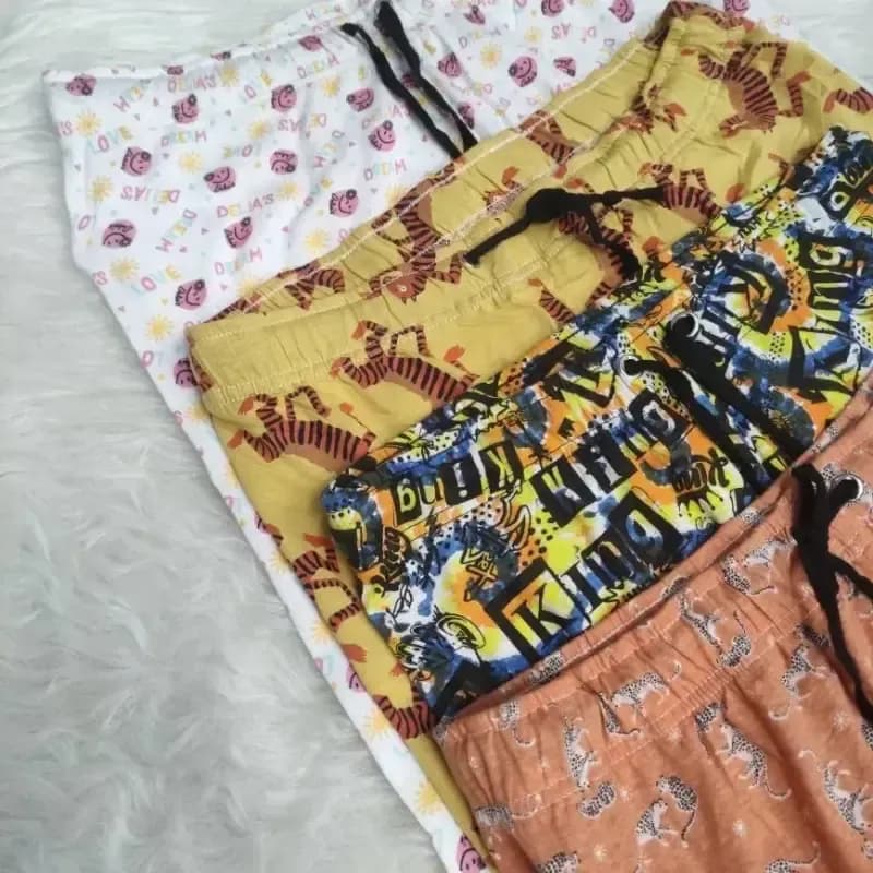 شلوارک زنانه طرحدار بنگلادشی پنبهای سایز L XL XXL تنخور شیک و راحت چهارفصل بدون آبرفت و رنگ رفت — تصویر ۸