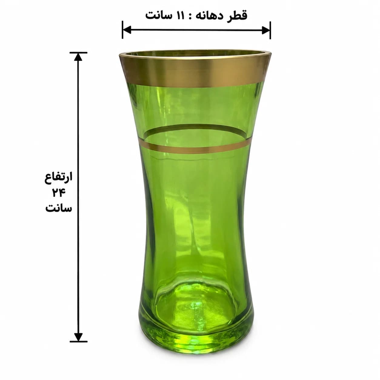 گلدان شیشه ای طرح کریستال کد 48 — تصویر ۳