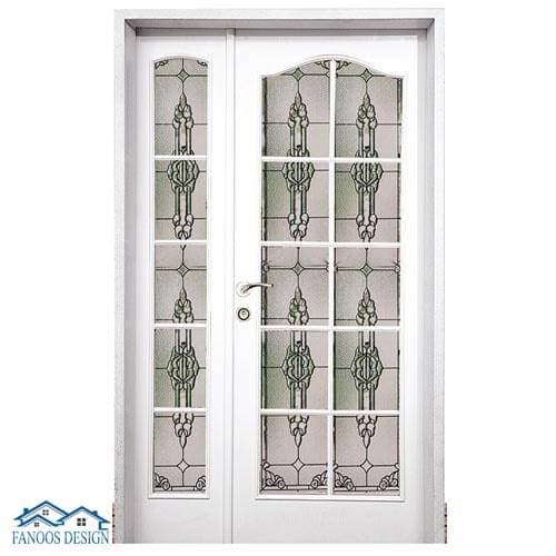 درب چوبی اتاق کلاسیک شیشه خور کد MT3108