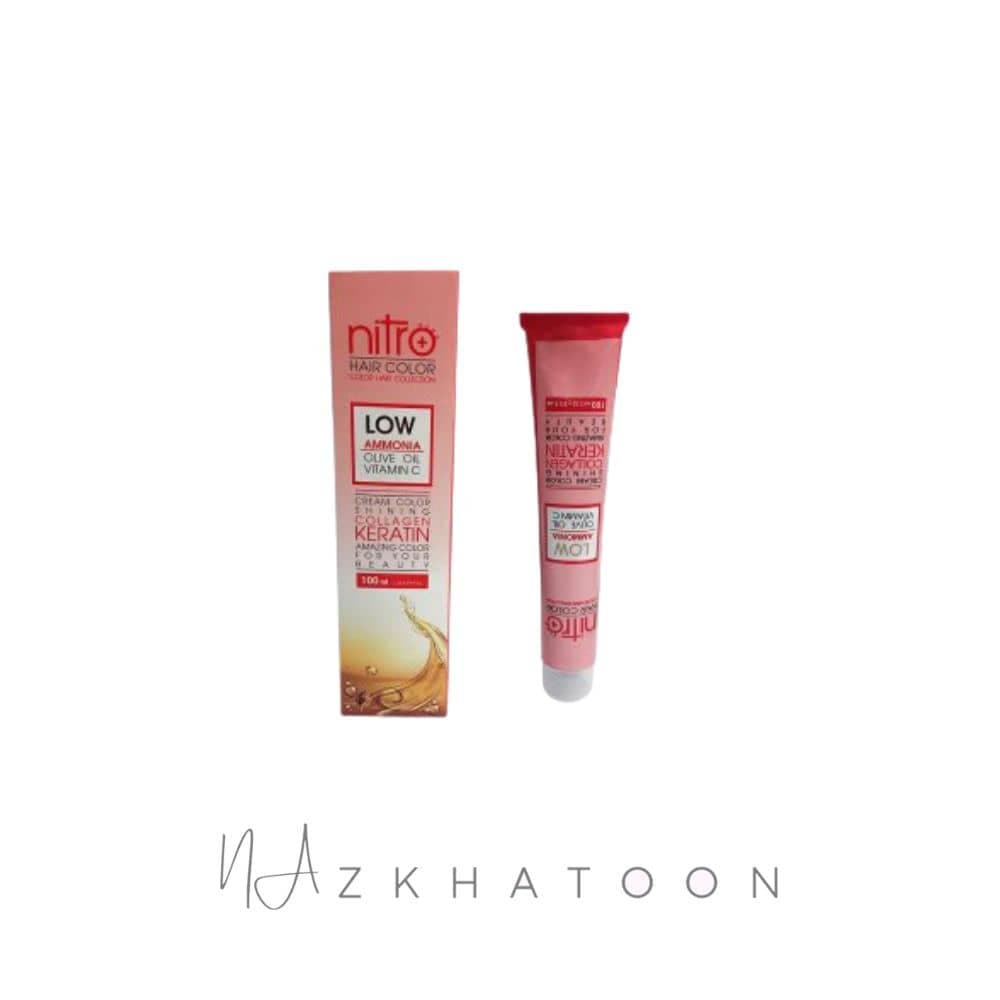 رنگ موی 100 میل نیترو پلاس +Nitro سری HIGH LIGHT شماره 90/02 صدفی