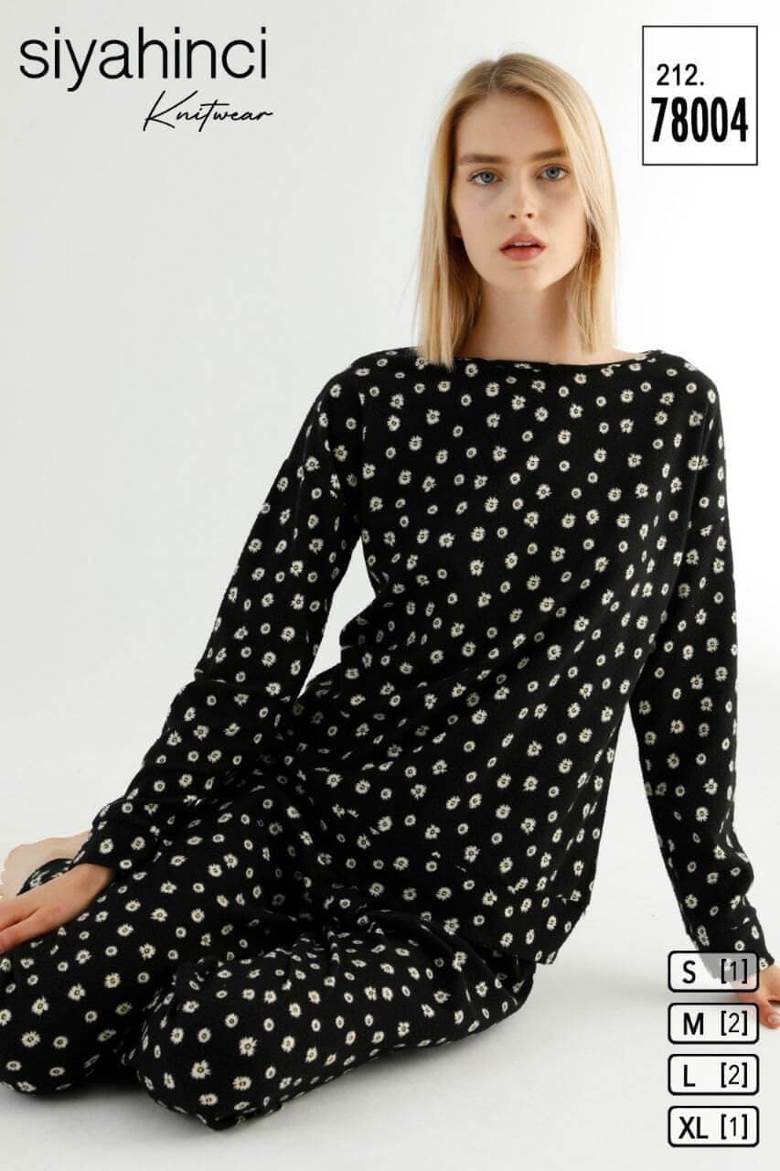 لباس راحتی سایز نرمال زنانه سیاه اینجه کد 78004
