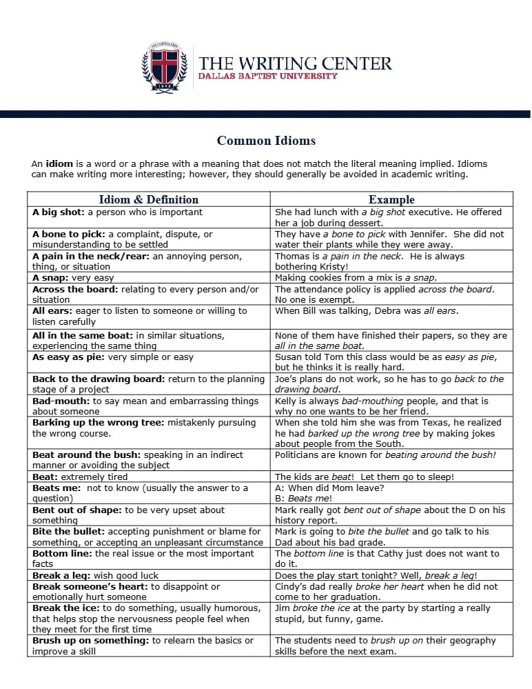 کتاب Common Idioms (اصطلاحات رایج انگلیسی) نسخه انگلیسی PDF