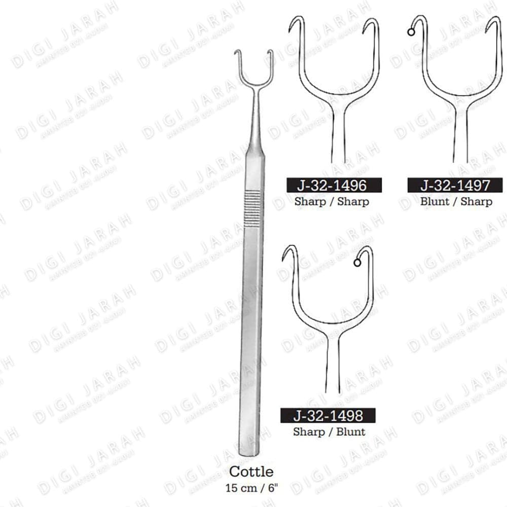 هوک دو شاخ تیز J-32-1496 Surgicon 15mm