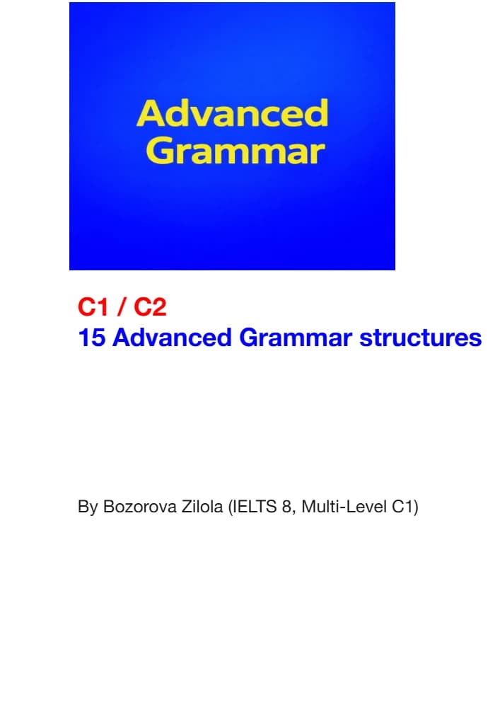کتاب Advanced Grammar (گرامر پیشرفته) نسخه انگلیسی PDF