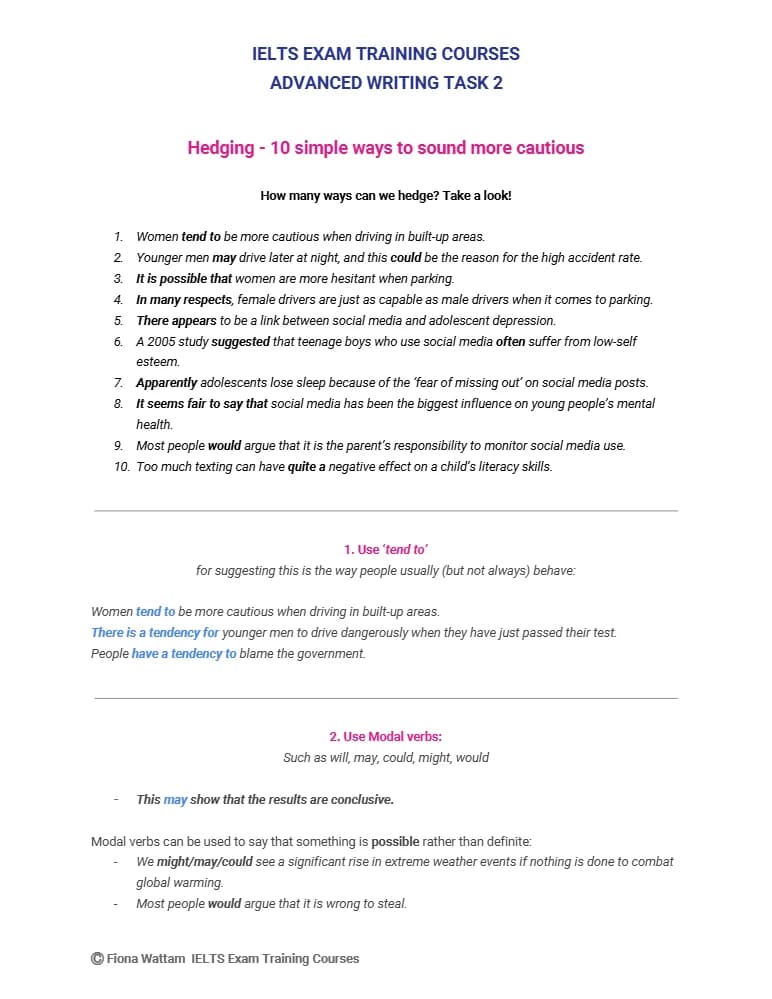 کتاب Advanced Hedging (کاربرد پیشرفته عبارات تعدیل‌کننده در نگارش) نسخه انگلیسی PDF