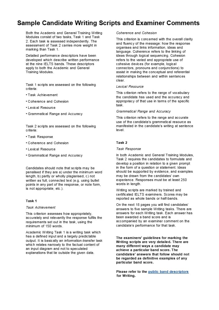 کتاب IELTS Academic Writing Sample Materials and Examiner Comments (نمونه رایتینگ آکادمیک آیلتس همراه با نظرات ممتحن) نسخه انگلیسی PDF