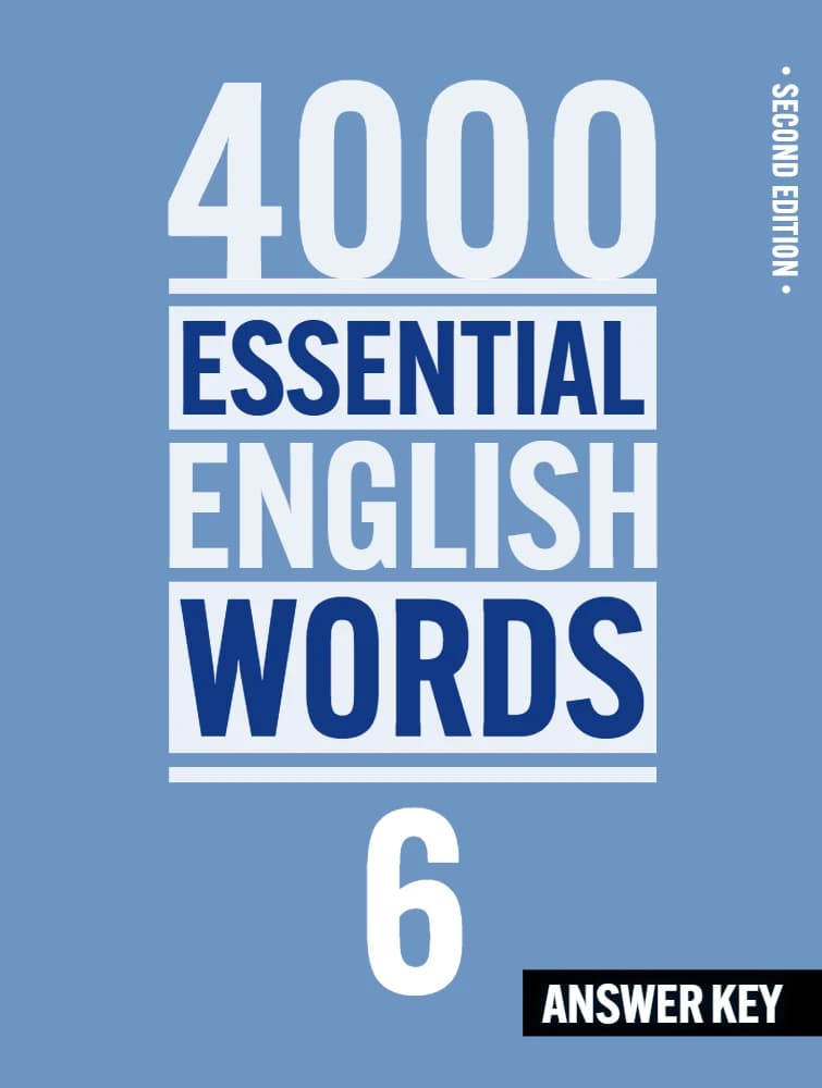 کتاب 4000 Essential Words 6 Answer Key (پاسخنامه کتاب ۴۰۰۰ واژه ضروری ۶) نسخه انگلیسی PDF