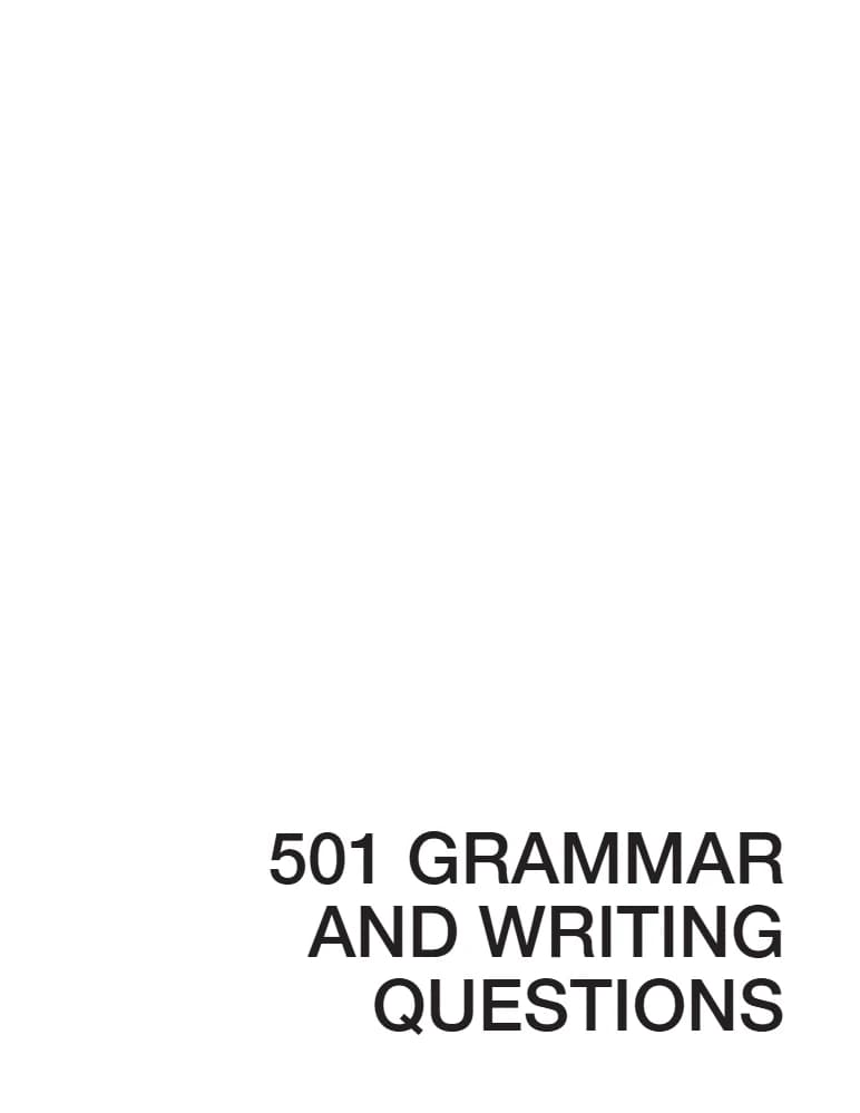 کتاب 501 Grammar and Writing (۵۰۱ گرامر و نگارش) نسخه انگلیسی PDF