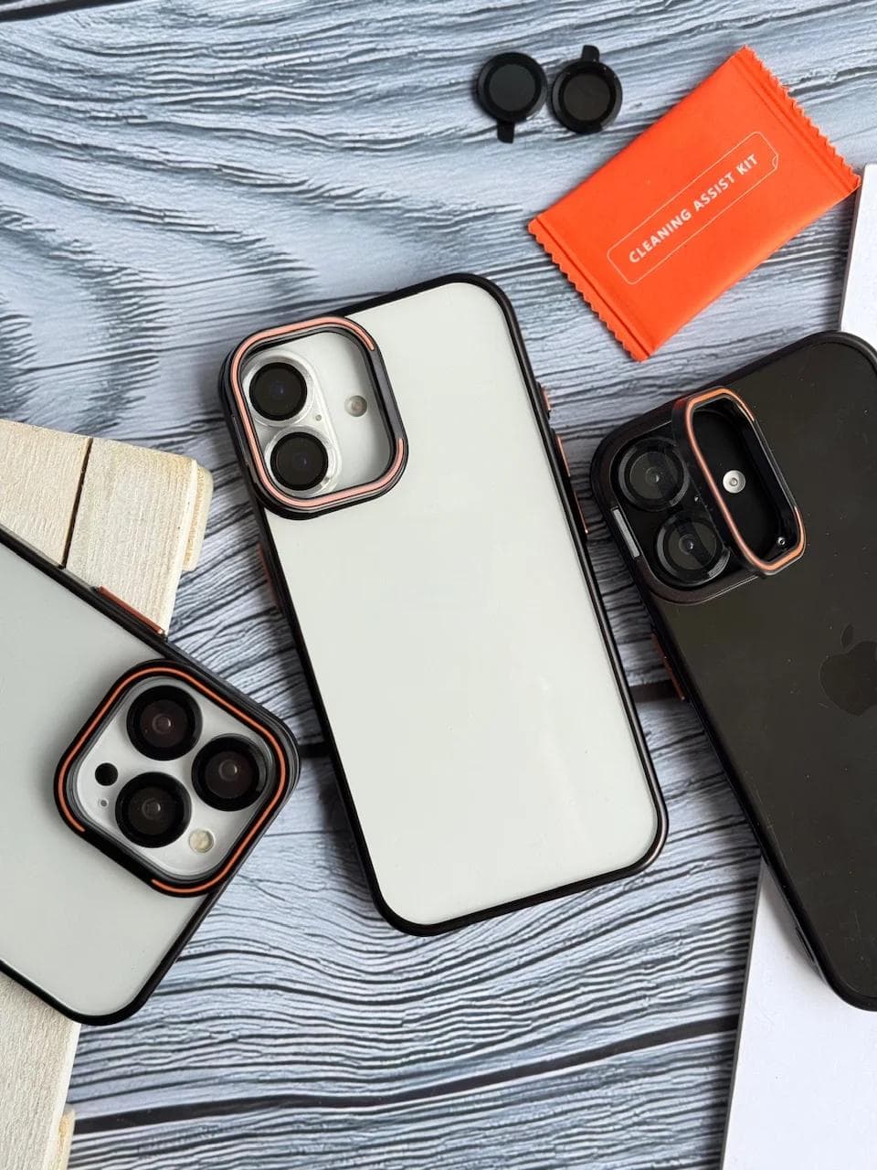 قاب orange lens استند شو با محافظ لنز (کدC1994) مناسب برای iPhone 16Pro — تصویر ۳