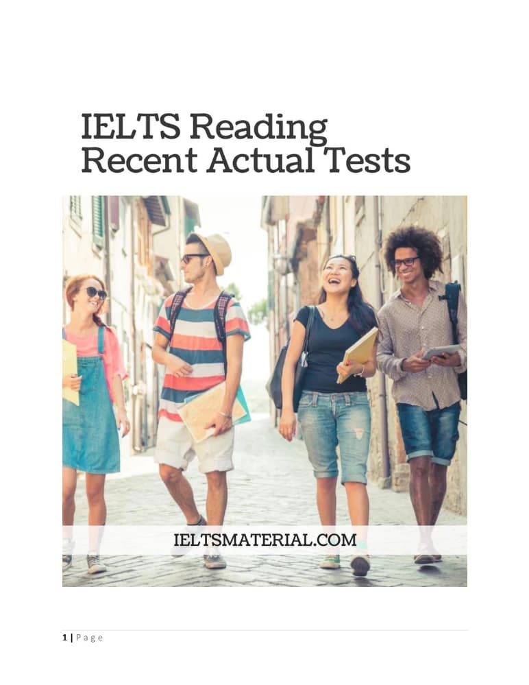 کتاب IELTS Reading Recent Tests with Answer Key (جدیدترین آزمون‌های ریدینگ آیلتس همراه با پاسخنامه) نسخه انگلیسی PDF