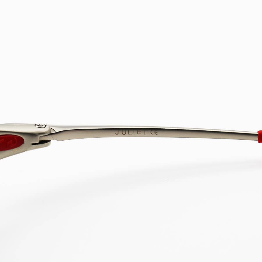عینک آفتابی پلاریزه Oakley با فریم بیضی، رنگ طلایی، لنز آینه ای به همراه پک اصلی مدل 04-114A — تصویر ۷