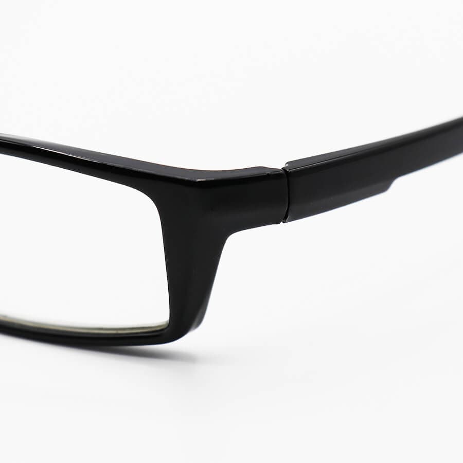 عینک مطالعه نزدیک بین بلوکات نمره +2.75 با فریم مشکی، مستطیلی، نشکن و TR90 مدل D78219 — تصویر ۵