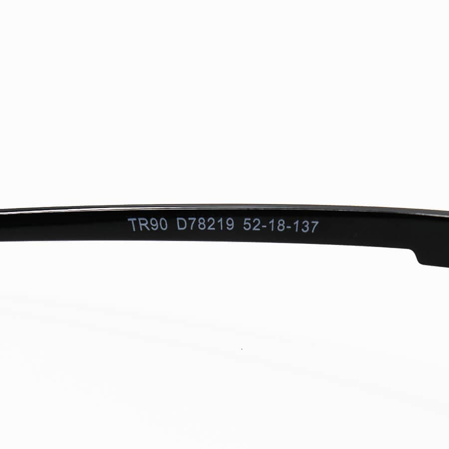 عینک مطالعه نزدیک بین بلوکات نمره +2.75 با فریم مشکی، مستطیلی، نشکن و TR90 مدل D78219 — تصویر ۷