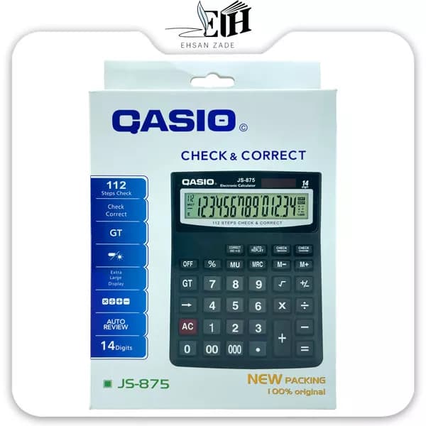 ماشین حساب رومیزی کاسیو مدل JS-875 — تصویر ۲