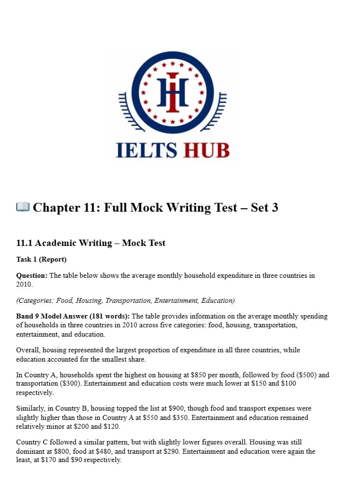 کتاب Chapter 11: Full Mock Writing Test – Set 3 (فصل ۱۱؛ آزمون کامل شبیه‌سازی رایتینگ، مجموعه ۳) نسخه انگلیسی PDF