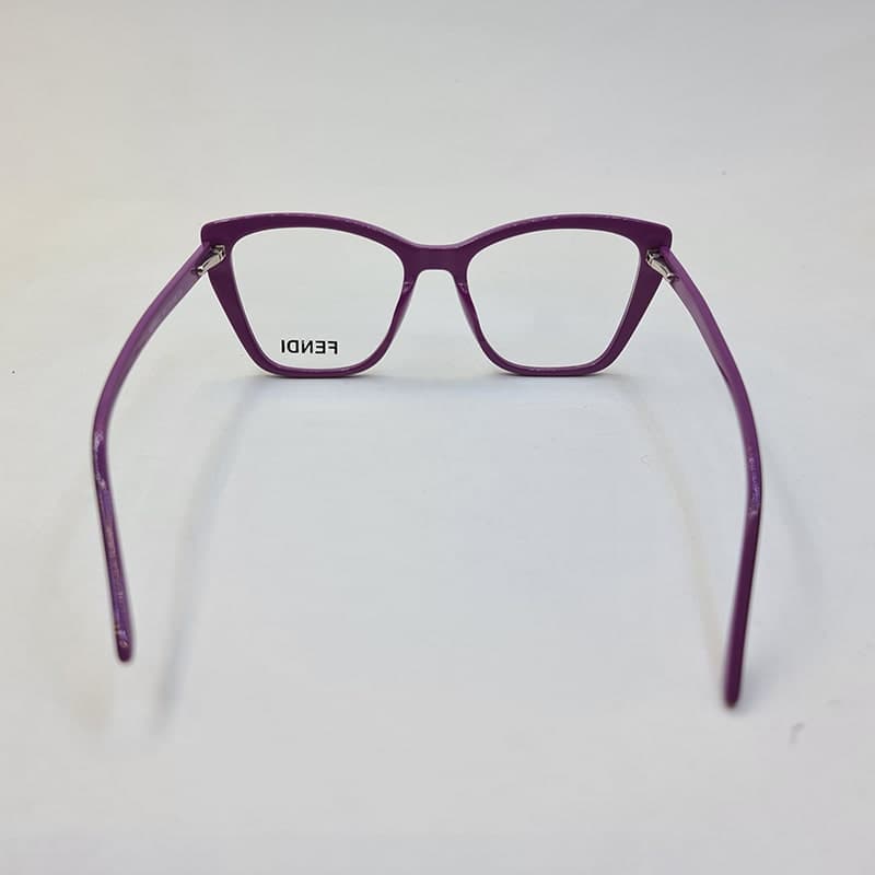 فریم عینک طبی گربه ای شکل با رنگ بنفش برند FENDI مدل AG98057 — تصویر ۵