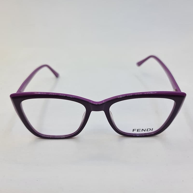 فریم عینک طبی گربه ای شکل با رنگ بنفش برند FENDI مدل AG98057 — تصویر ۲
