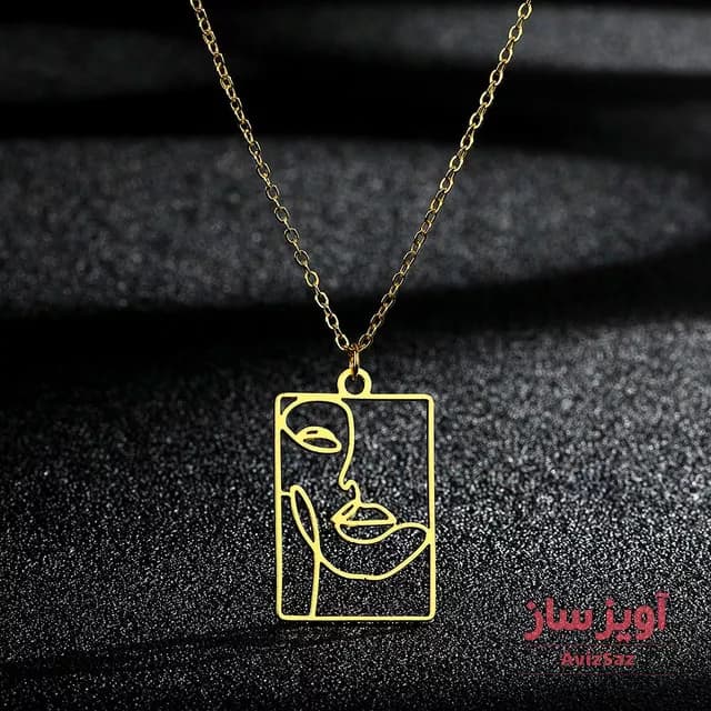 گردنبند صورت خانم کد 100466