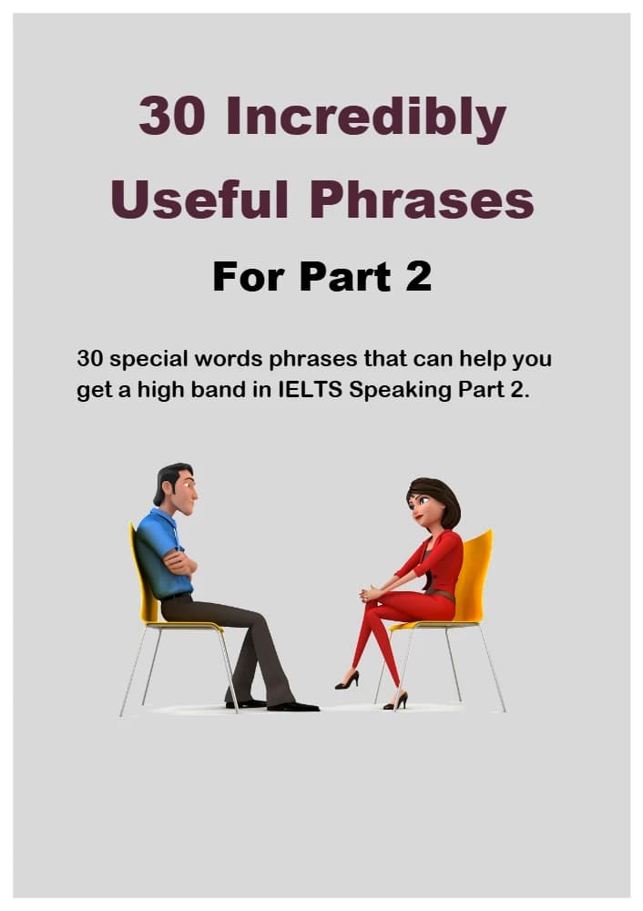 کتاب 30 Incredibly Useful Phrases for IELTS Speaking Part 2 (۳۰ عبارت فوق‌العاده کاربردی برای اسپیکینگ پارت ۲ آیلتس) نسخه انگلیسی PDF