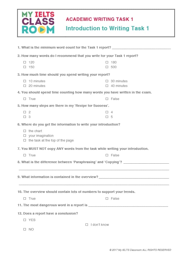 کتاب Writing Task 1: Introduction (مقدمه رایتینگ تسک ۱ آیلتس) نسخه انگلیسی PDF