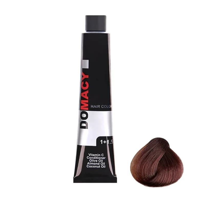رنگ مو دوماسی با شماره رنگ 5.75، رنگ دارچینی، حاوی روغن نارگیل حجم 120 میلی‌لیتر — تصویر ۲