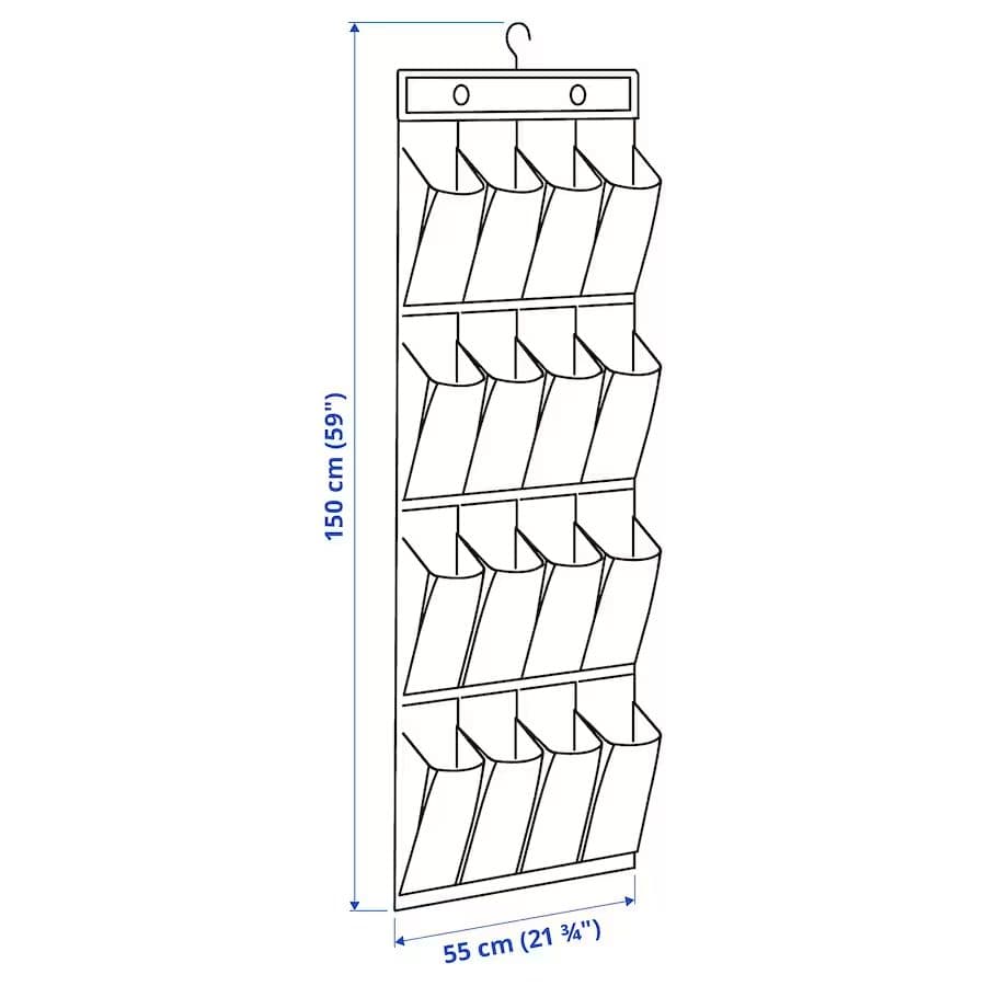 آویز کفش 16 عددی ایکیا IKEA-SKUBB — تصویر ۲