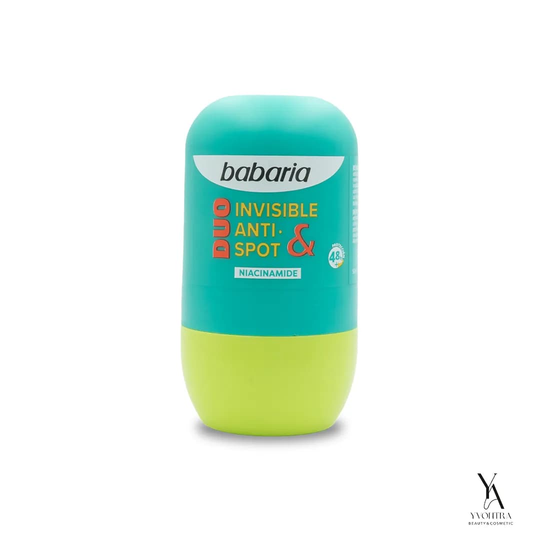 رول ضدتعریق بدون آلومینیوم ضدتیرگی INVISIBLE & ANTI SPOT باباریا BABARIA حجم 50 میل