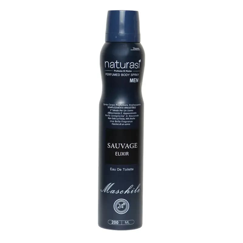 اسپری خوشبو کننده بدن مردانه ناتوراسی مدل sauvage elixir حجم 200 میلی لیتر