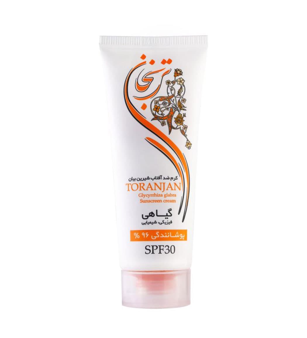 ترنجان کرم ضد آفتاب روشن کننده گیاهی SPF 30 فاقد رنگ