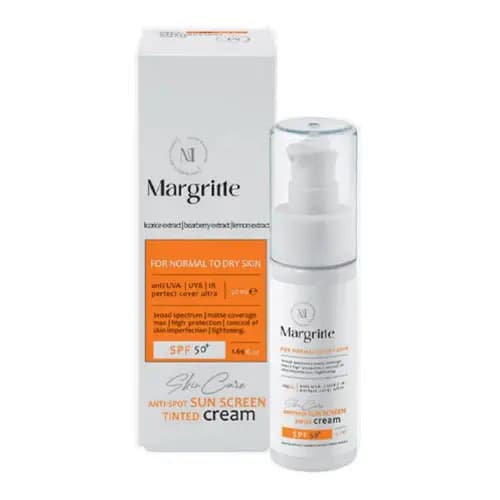 مارگریت ضدافتاب و روشن کننده پوست نرمال تا خشک SPF50 (نچرال بژ)