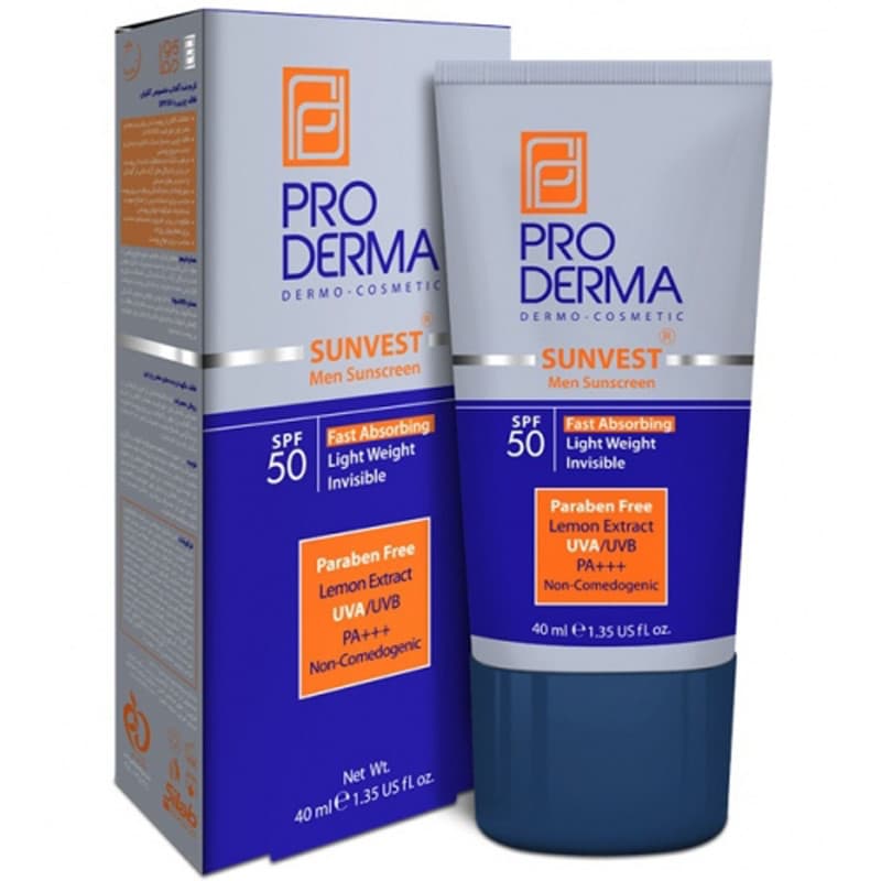 پرو درما کرم ضد آفتاب آقایان فاقد چربی SPF50