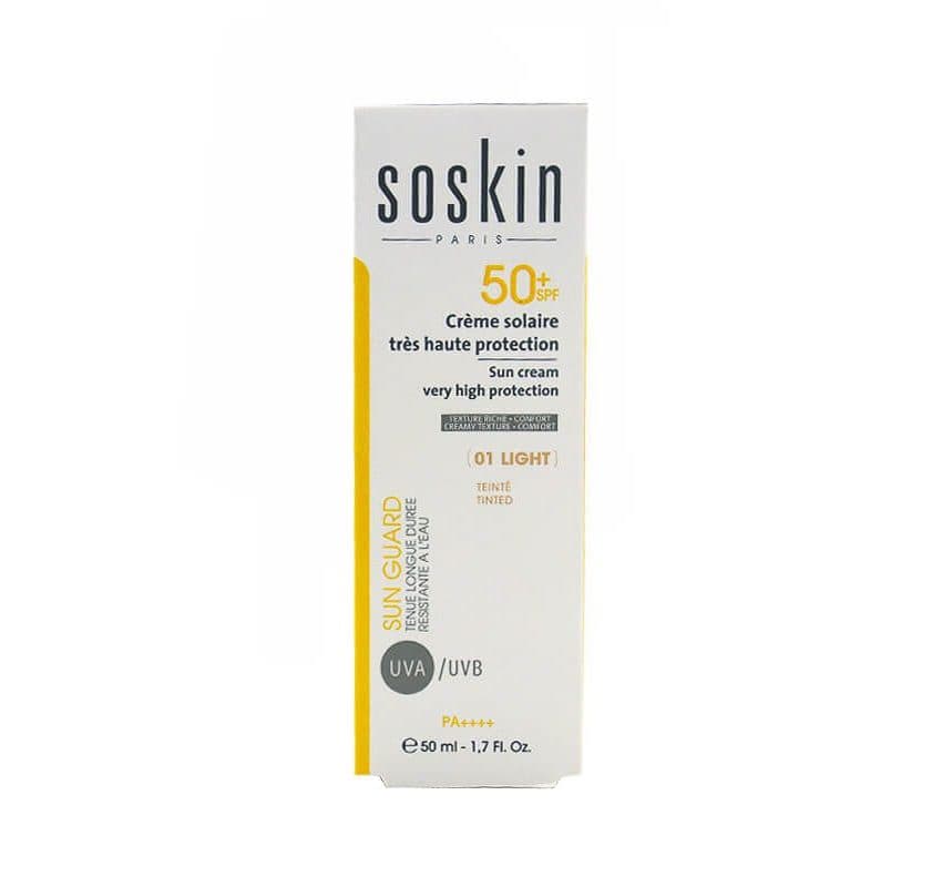 ساسکین کرم ضد آفتاب رنگی SPF50