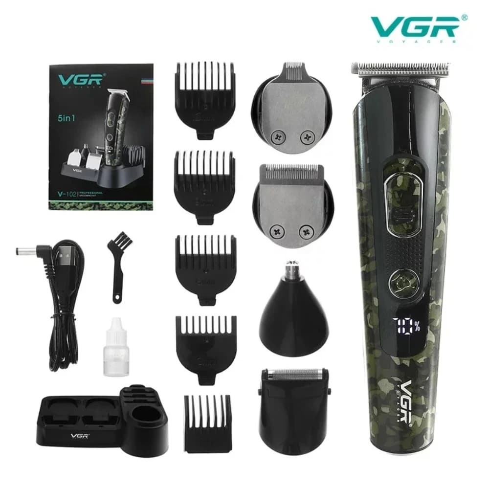 ست ماشین اصلاح موی صورت و بدن وی جی ار مدل V-102 — تصویر ۳