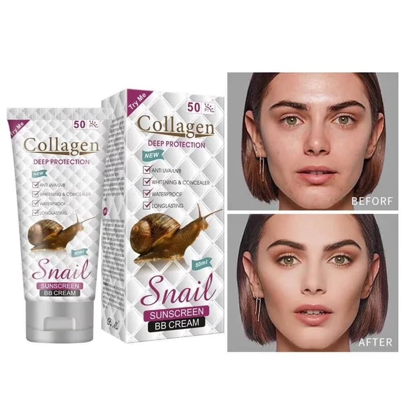 کرم ضد آفتاب حلزون کلاژن مدل BB Cream کد 1550 — تصویر ۲
