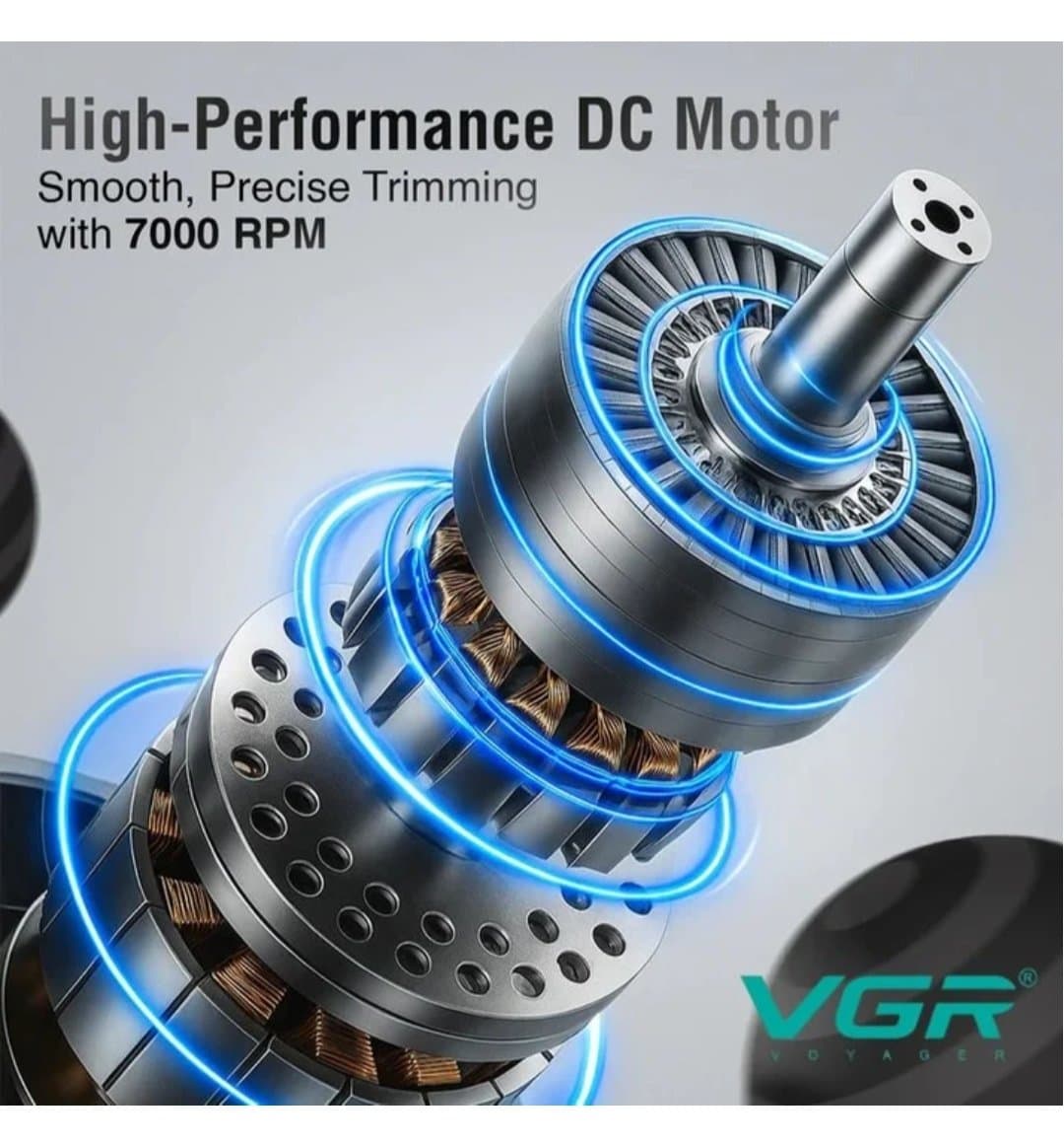 ماشین اصلاح سر و صورت حرفهای ویجیآر مدل V-656 سوپر تریم اصل | VGR Voyager V-656 Professional Hair Clipper — تصویر ۴