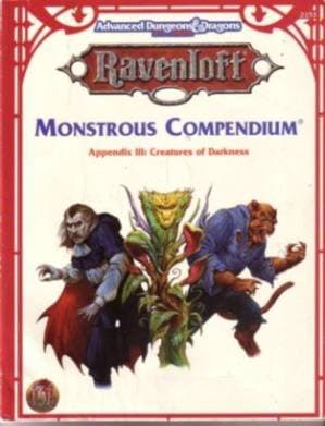 دانلود کتاب Monstrous Compendium Appendix III: Creatures of Darkness (Advanced Dungeons & Dragons, 2nd Edition, Ravenloft Accessory 2153)