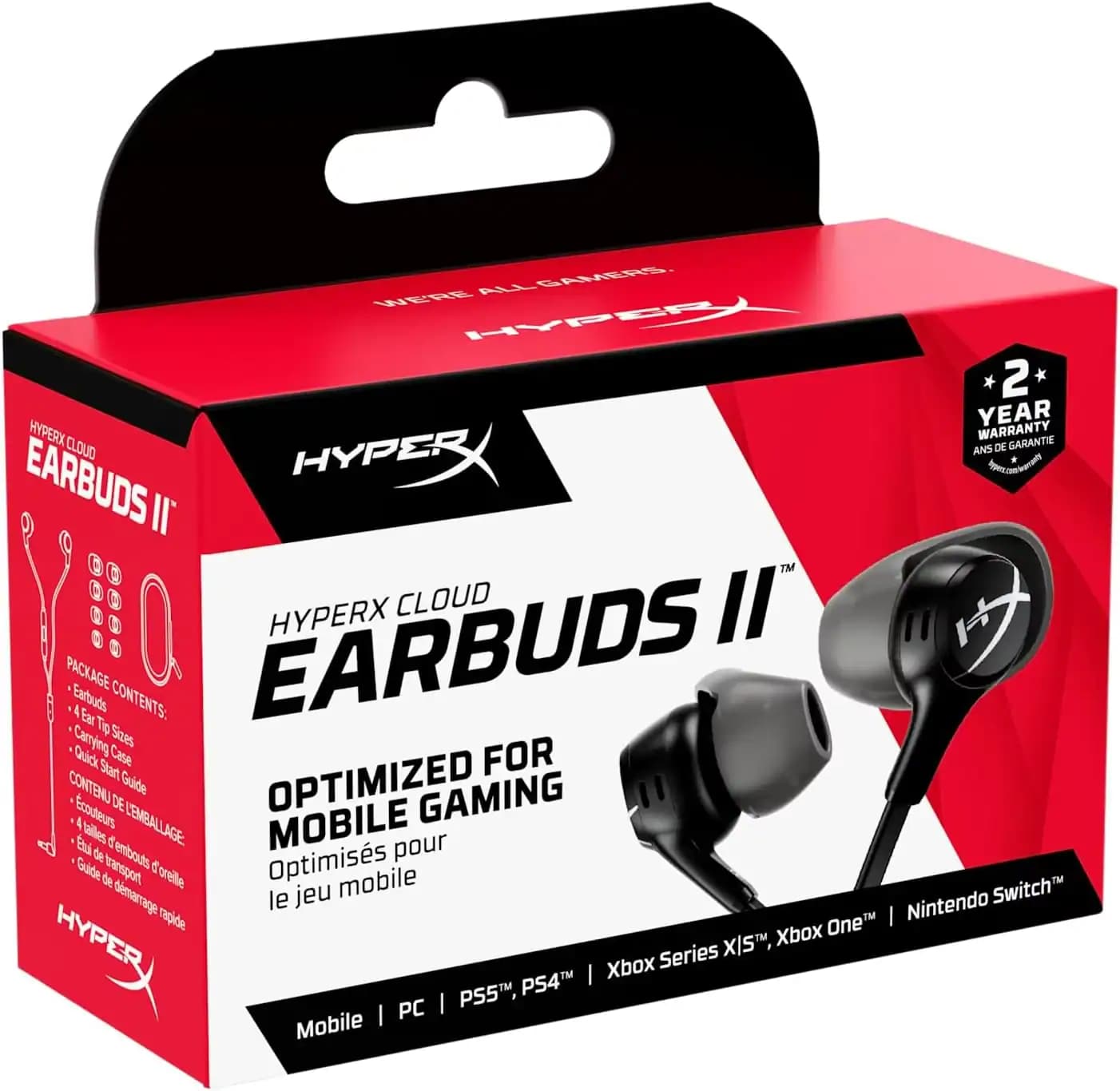هنذفری گیمینگ HyperX Cloud Gaming Earbuds II – مشکی — تصویر ۳