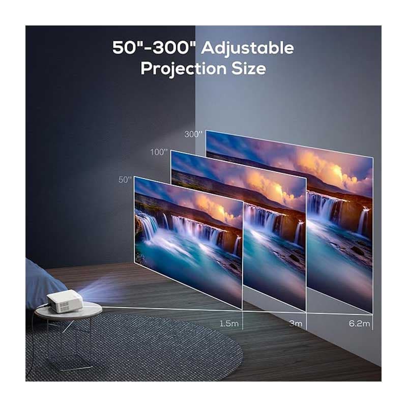 پروژکتور 20000 لومن، WiFi 6، بلوتوث و پشتیبانی از 4K مدل O8 برند AKIYO — تصویر ۳
