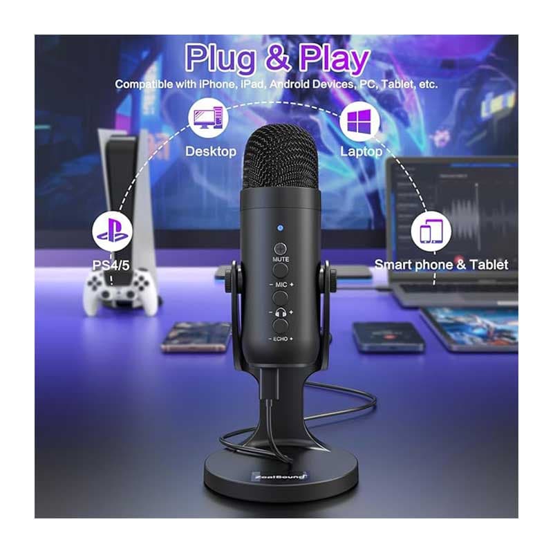 میکروفون رومیزی مدل K66 برند zealsound — تصویر ۶