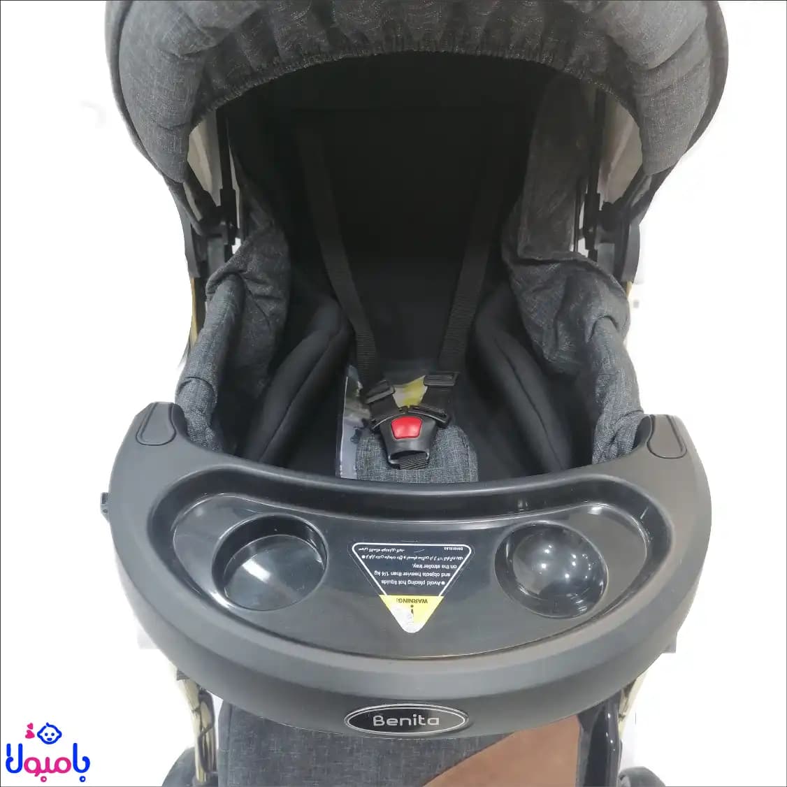 سرویس کالسکه و کریر نوزاد همراه با کیف مادر چیکو مدل ببتو زغالی — تصویر ۷