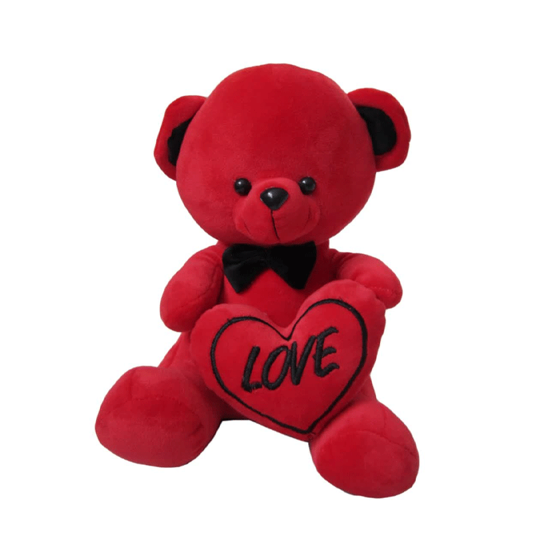 عروسک خرس قرمز قلب بدست LOVE