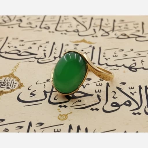 انگشتر نقره زنانه طرح پیچک نگین عقیق سبز با آبکاری روکش طلا