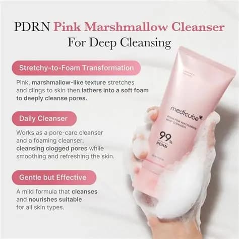 فوم شست‌وشوی صورت مدی کیوب مدل نیاسینامید و PDRN (120 گرم) — تصویر ۲