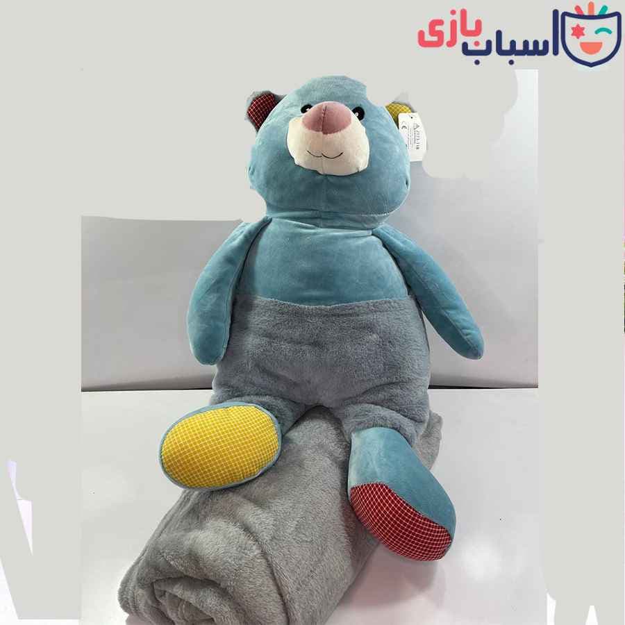 عروسک پتو خرس و خرگوش دو رنگ — تصویر ۳